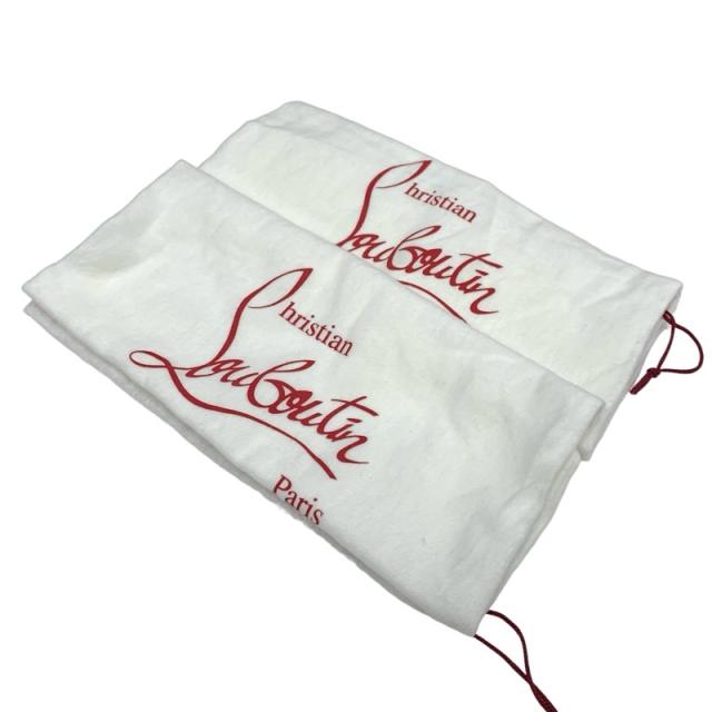 クリスチャンルブタン Christian Louboutin ピラクロウ サンダル 靴 シューズ ファブリック レザー ブルー系 ホワイト シルバー スタッズ_9