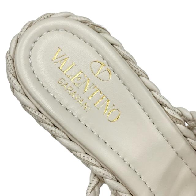 ヴァレンティノ VALENTINO サンダル 靴 シューズ レザー アイボリー 