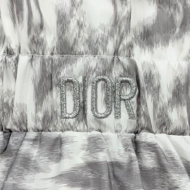 クリスチャンディオール CHRISTIAN DIOR ワンピース ホワイト グレー キッズ 半袖 ロゴ フレアドレス_4