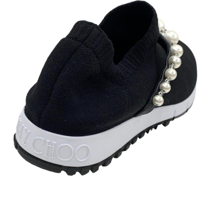 ジミーチュウ JIMMY CHOO スニーカー 靴 シューズ ファブリック フェイクパール ブラック 黒 ソックススニーカー パール クリスタル_8