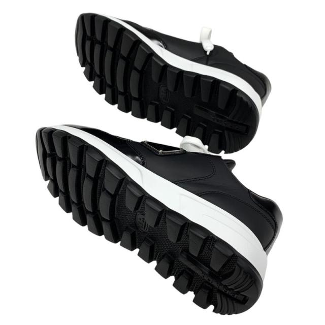 プラダ PRADA スニーカー 靴 シューズ レザー ブラック ホワイト 黒 未