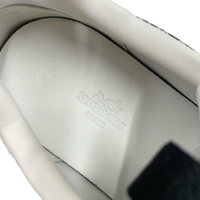 エルメス HERMES グラム スニーカー 靴 シューズ レザー スエード ブラック ホワイト バンダナ柄_7