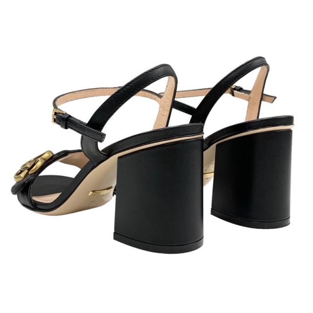 グッチ GUCCI ダブルG サンダル 靴 シューズ レザー ブラック 黒