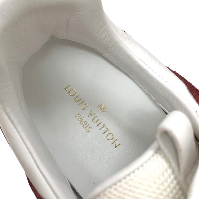 ルイヴィトン LOUIS VUITTON ランアウェイライン スニーカー 靴 シューズ スエード レザー ファブリック ボルドー ホワイト インヒール_6