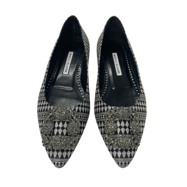 マノロブラニク MANOLO BLAHNIK ハンギシ フラットシューズ 靴