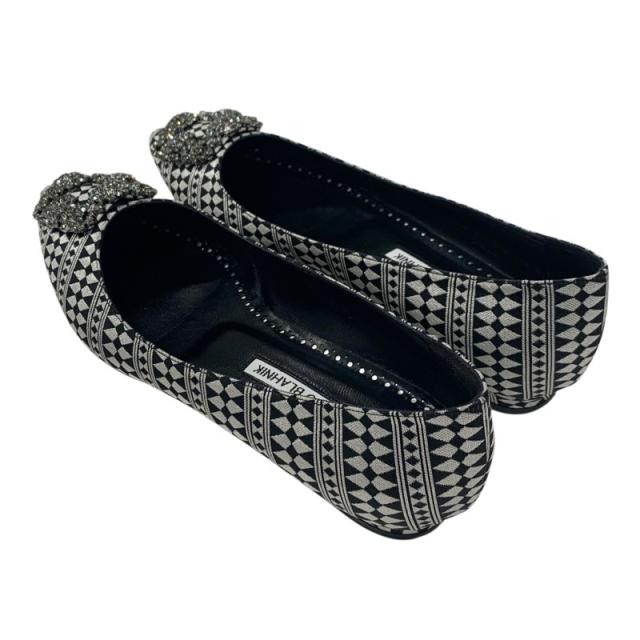 マノロブラニク MANOLO BLAHNIK ハンギシ フラットシューズ 靴