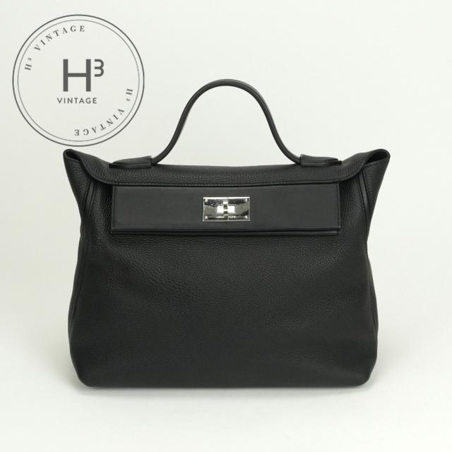 エルメス HERMES ヴァンキャトル35 ヴァンキャトル 35 バッグ トートバッグ トゴ ノワール ブラック 黒 シルバー