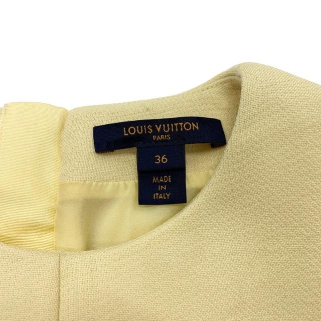 ルイヴィトン LOUIS VUITTON ワンピース ウール イエロー ゴールド ジップアップ ノースリーブ ドレス_7