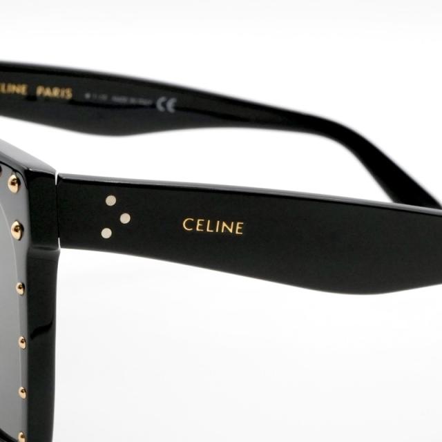 CELINE ブラックサングラス ゴールドロゴ付き セリーヌ CELINE サングラス ブラック ゴールド ロゴ アイウェア