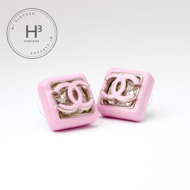 シャネル CHANEL ピアス イヤリング シルバー ピンク ココマーク 