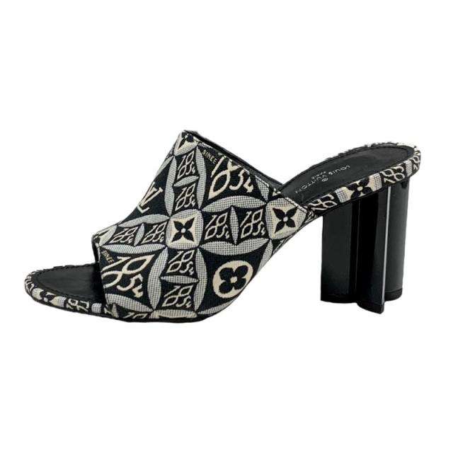 LOUIS VUITTON 1854 サンダル LOUIS VUITTON 1854 Blue MONOGRAM REVIVAL EMBROIDERED SANDAL