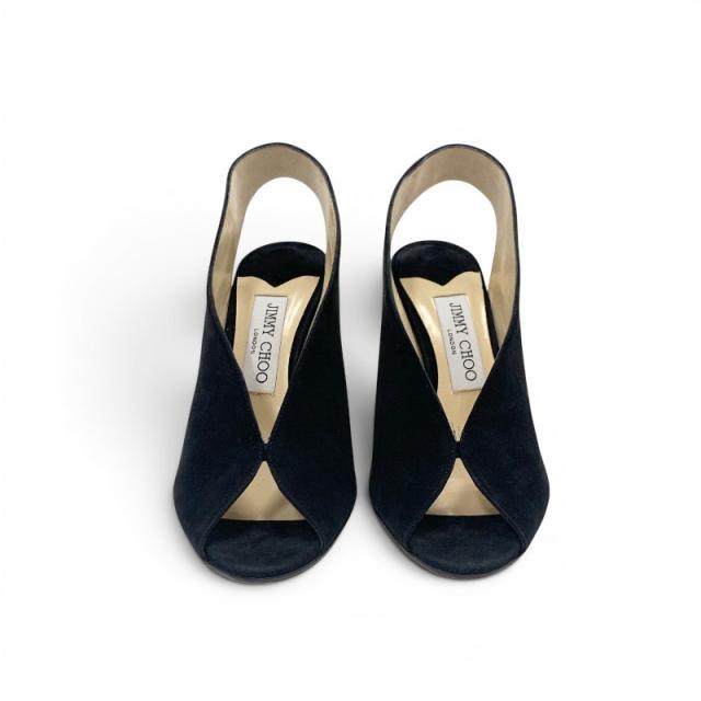 ジミーチュウ JIMMY CHOO サンダル 靴 シューズ スエード ブラック 黒_1