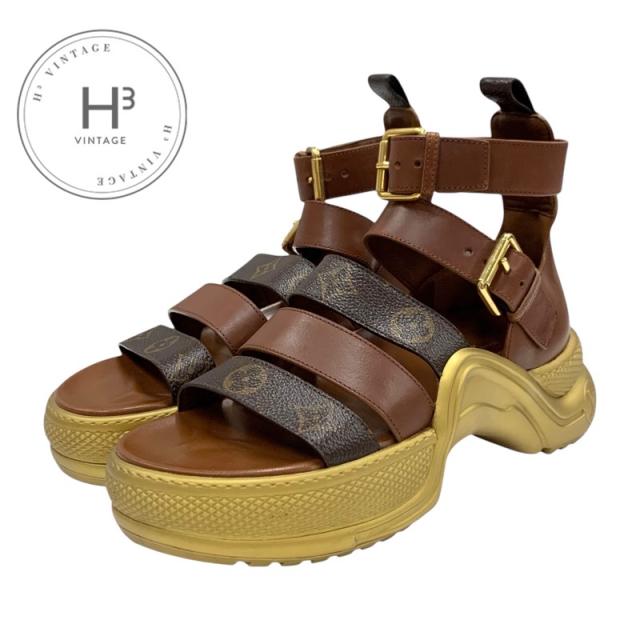 Louis Vuitton ブラウン ゴールド サンダル 【公式通販】