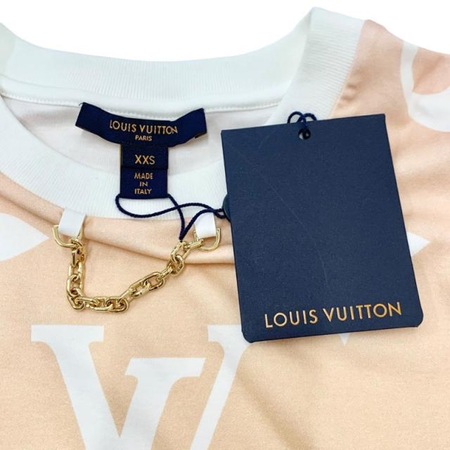 ルイヴィトン LOUIS VUITTON サンライズモノグラム トップス コットン オレンジ系 未使用 グラデーション Tシャツ ルイヴィトン LOUIS VUITTON サンライズモノグラム トップス コットン