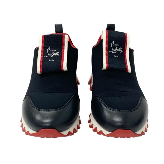 クリスチャンルブタン Christian Louboutin Tiketa Run スニーカー 靴 シューズ カーフレザー ブラック ホワイト レッド スリッポン_1