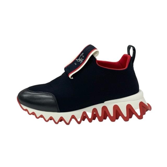 クリスチャンルブタン Christian Louboutin Tiketa Run スニーカー 靴 シューズ カーフレザー ブラック ホワイト レッド スリッポン_2