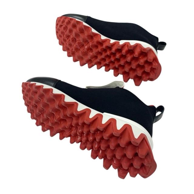 クリスチャンルブタン Christian Louboutin Tiketa Run スニーカー 靴 シューズ カーフレザー ブラック ホワイト レッド スリッポン_5