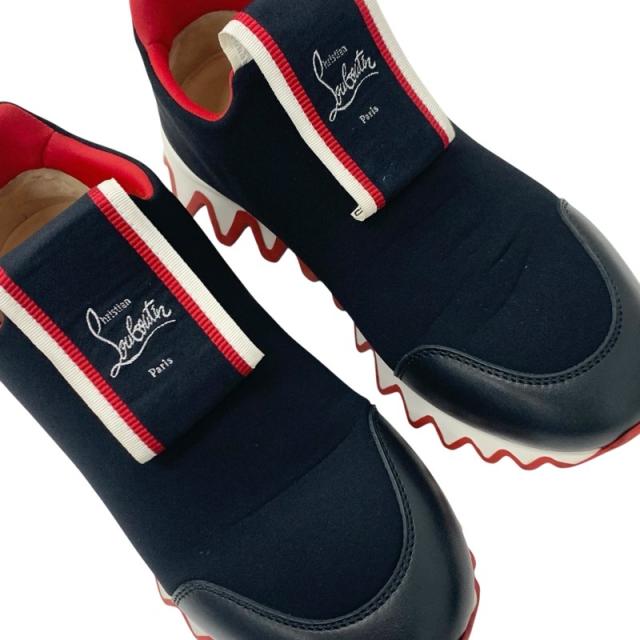 クリスチャンルブタン Christian Louboutin Tiketa Run スニーカー 靴 シューズ カーフレザー ブラック ホワイト レッド スリッポン_8