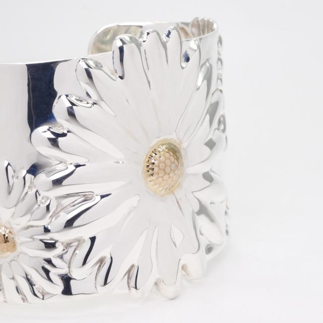 ティファニー TIFFANY&amp;Co. ブレスレット バングル カフ 925 シルバー フラワー 希少 レア_3