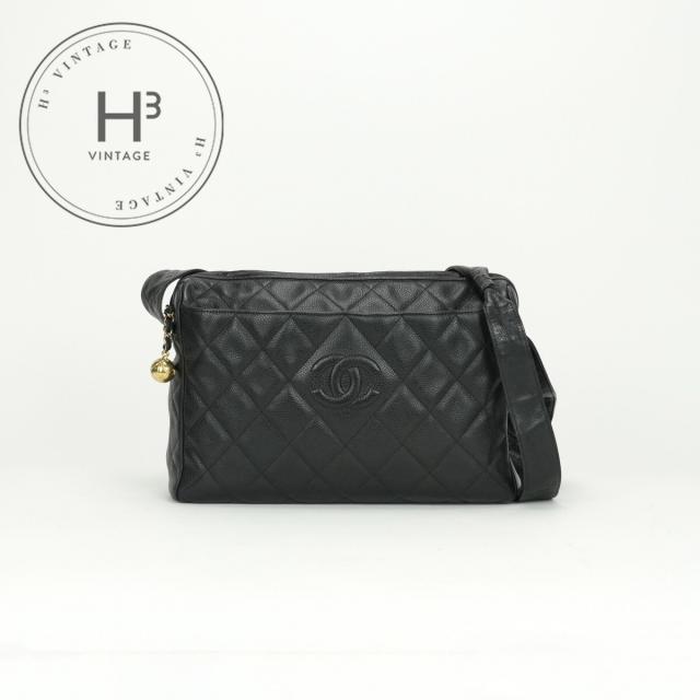 シャネル CHANEL マトラッセ バッグ ショルダーバッグ キャビアスキン ブラック black 黒 ゴールド金具 シャネル マトラッセ