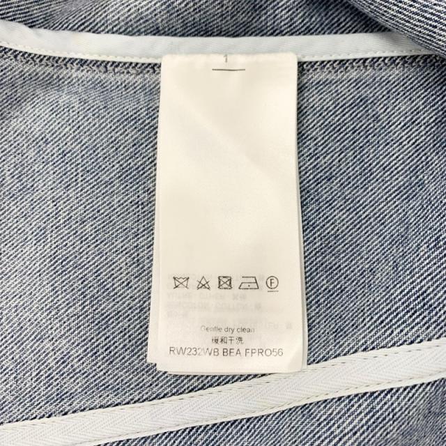 ヴィトン ワンピース コットン ノースリーブ デニム ワッペン ブルー ルイヴィトン LOUIS VUITTON デニム ワンピース ノースリーブ 40