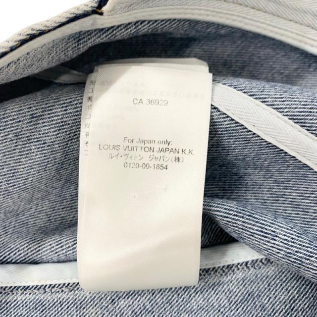 ヴィトン ワンピース コットン ノースリーブ デニム ワッペン ブルー ルイヴィトン LOUIS VUITTON ワンピース コットン ブルー ノースリーブ