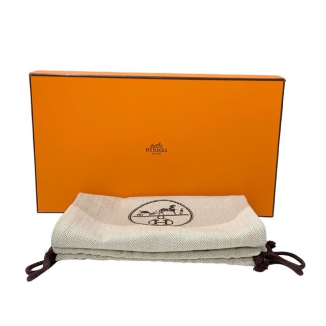 エルメス HERMES ドリーミー サンダル 靴 シューズ レザー ブラウン シルバー 未使用 コリエドシアン ミュール スタッズ_8