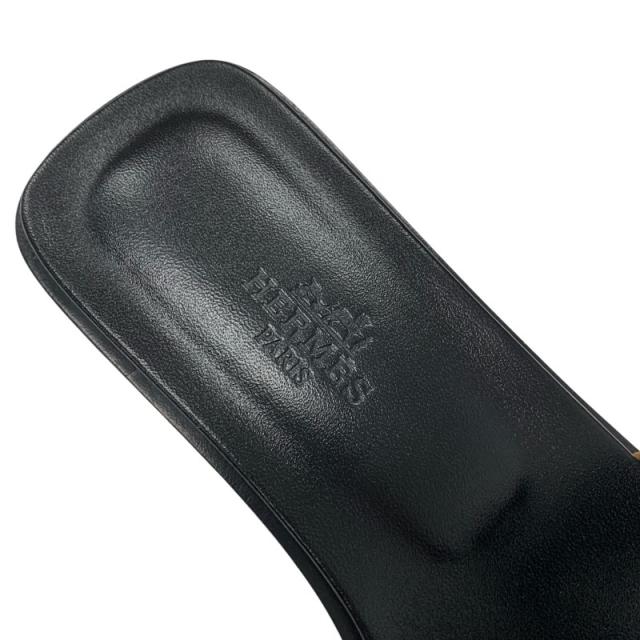 エルメス HERMES オラン サンダル 靴 シューズ シェーヴル ブラウン