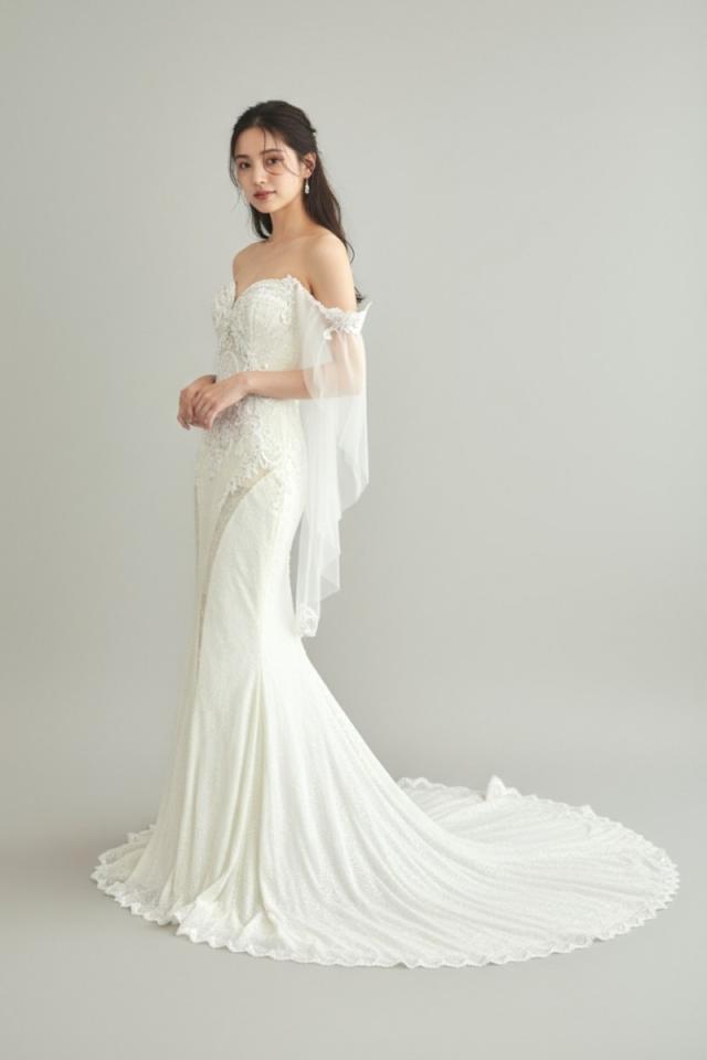 ガリアラハヴ Galia Lahav Thelma テルマ マーメイドライン ウェディングドレス ホワイト 白 ファーストオーナー ビジュー 刺繍 パール