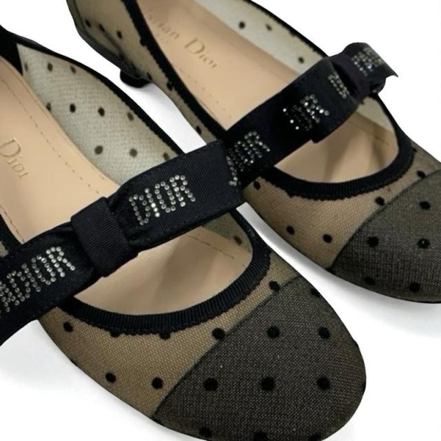 クリスチャンディオール Christian Dior リボンストラップ シューズ