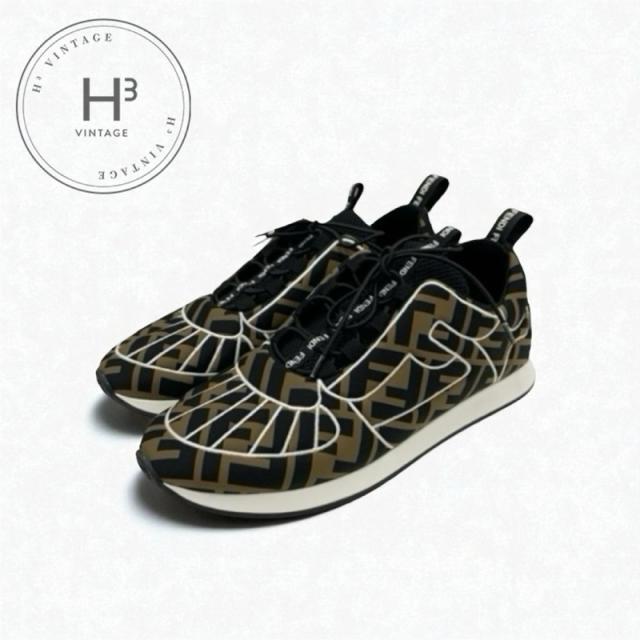 フェンディ FENDI スニーカー 靴 シューズ ファブリック ブラック