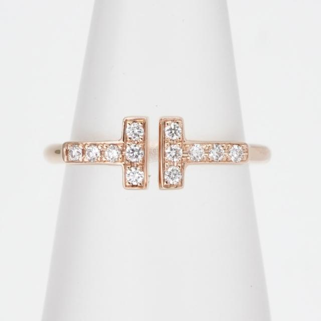 ティファニー Tワイヤー マザーオブパール ダイヤ リング 9号