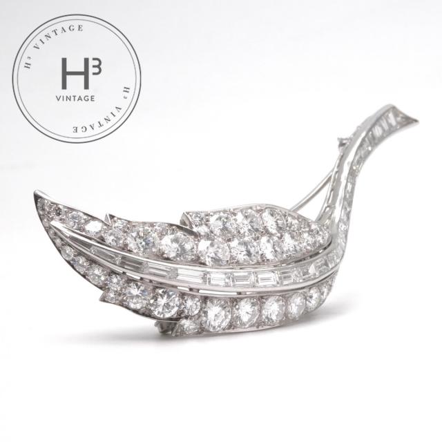 ハリーウィンストン HARRY WINSTON ブローチ コサージュ シルバー ダイヤモンド　コサージュ