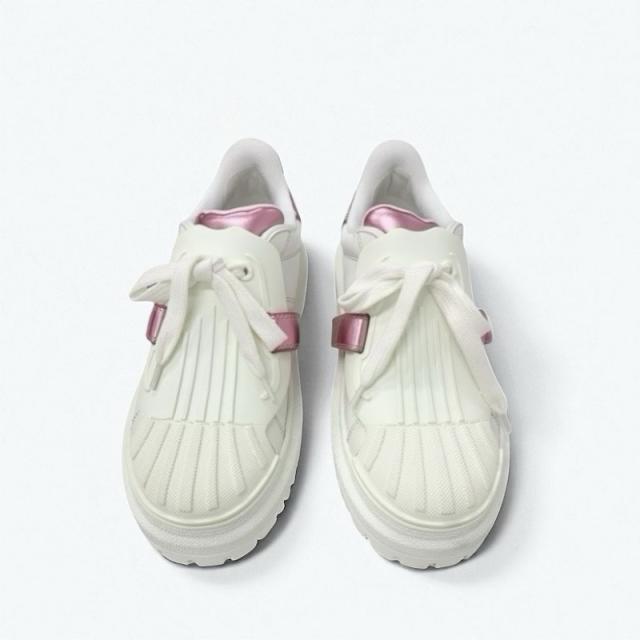 クリスチャンディオール CHRISTIAN DIOR Dior-ID スニーカー 靴 シューズ レザー ラバー ホワイト ピンク系 ロゴ ベルクロ_1