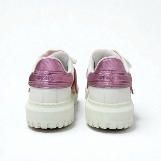 クリスチャンディオール CHRISTIAN DIOR Dior-ID スニーカー 靴 シューズ レザー ラバー ホワイト ピンク系 ロゴ ベルクロ_4