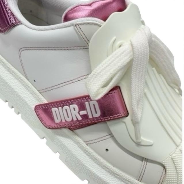 クリスチャンディオール CHRISTIAN DIOR Dior-ID スニーカー 靴 シューズ レザー ラバー ホワイト ピンク系 ロゴ ベルクロ_8