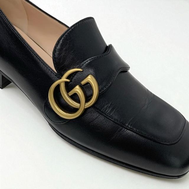ヨージ様　GUCCI　ローファー　GG 　マーモント　黒　41E ヨージ様 GUCCI ローファー GG マーモント 黒 41E