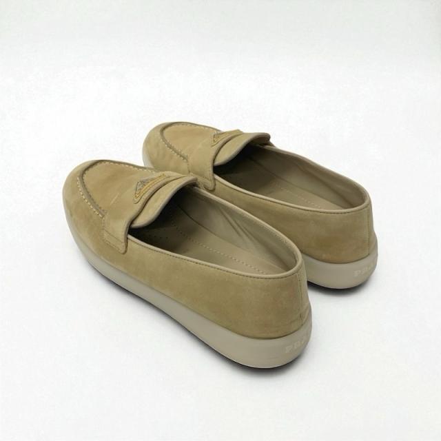 プラダ PRADA ローファー 革靴 靴 シューズ スエード ベージュ
