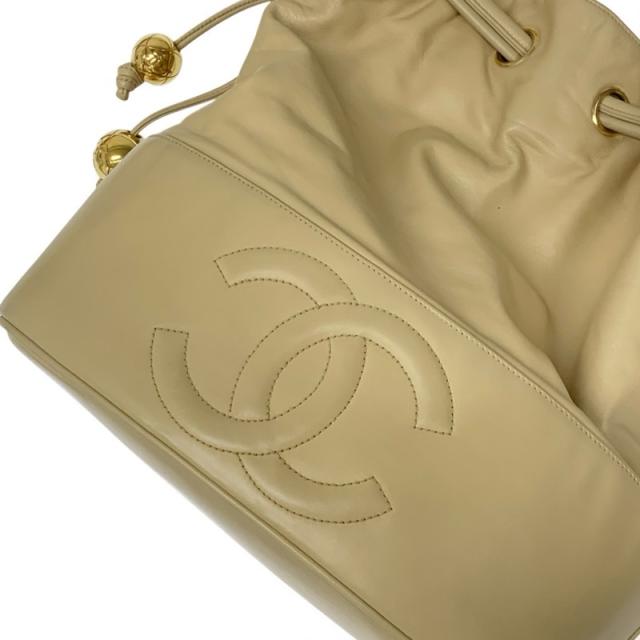 シャネル CHANEL バッグ ショルダーバッグ ラムスキン ベージュ