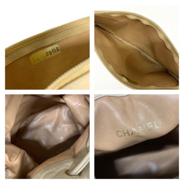 シャネル CHANEL バッグ ショルダーバッグ ラムスキン ベージュ