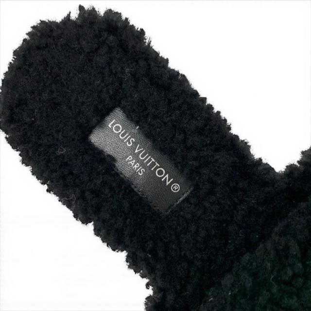 ルイヴィトン LOUIS VUITTON パセオライン モノグラム サンダル 靴 シューズ シアリング ブラック ホワイト ミュール ボア_6