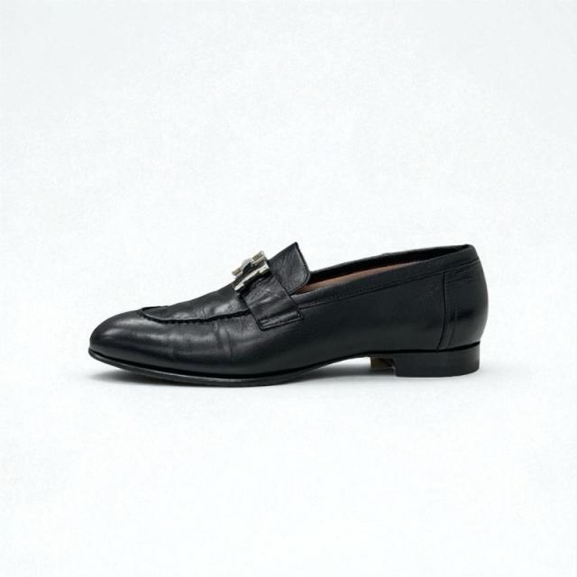 エルメス HERMES パリ ローファー 革靴 靴 シューズ レザー ブラック