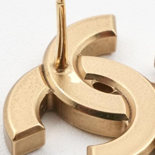 シャネル CHANEL ピアス イヤリング ゴールド ココマーク ラインストーン_3