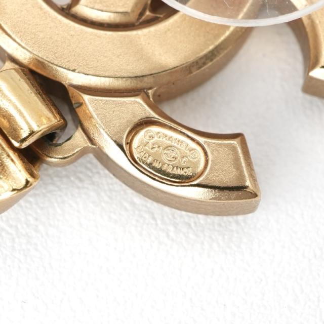 シャネル CHANEL ピアス イヤリング ゴールド ココマーク ラインストーン_4