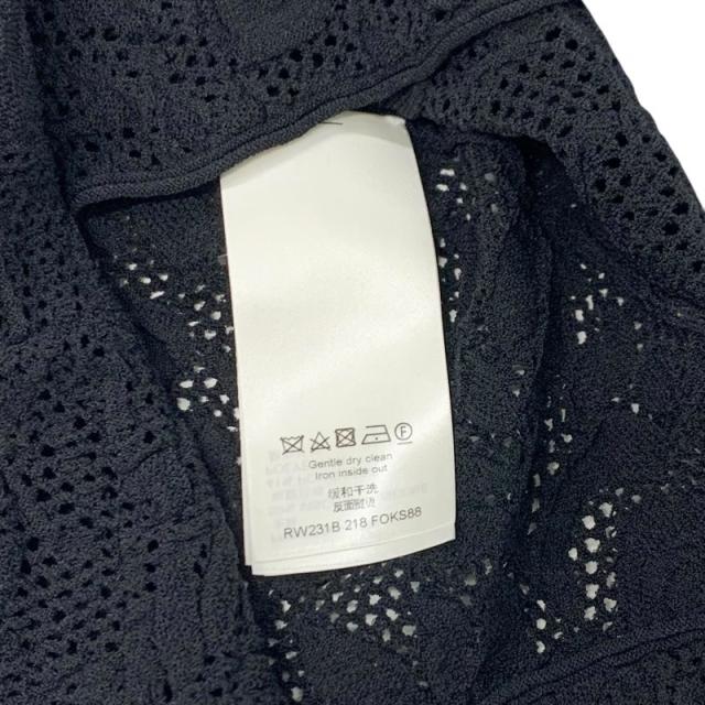 ルイヴィトン LOUIS VUITTON トップス レーヨン ブラック 黒 未使用 レース 五分袖_6