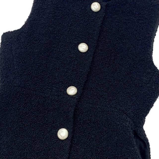 ルイヴィトン LOUIS VUITTON アウター ブラック ベスト ジレ ウール ペプラムベスト 22AW_4