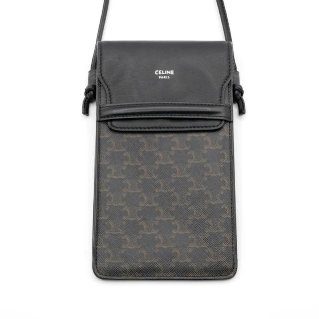 CELINE ブラックキャンバスポーチ CELINE（セリーヌ） ポーチ&ハンカチセット ブラック キャンバス