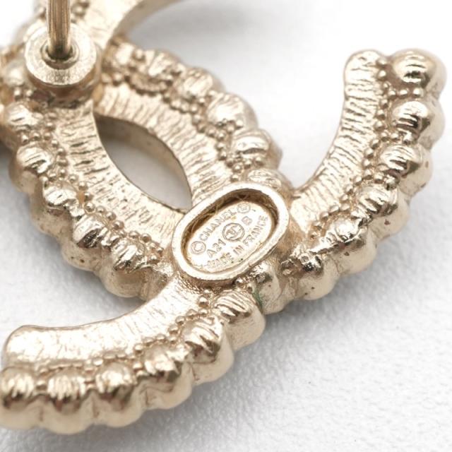 シャネル CHANEL ピアス イヤリング ゴールド ココマーク ラインストーン_4