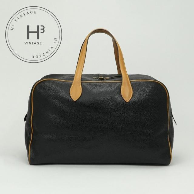 エルメス HERMES ヴィクトリア43 ヴィクトリア 43 バッグ ボストンバッグ アルデンヌ ノワール Noir ブラック 黒 ゴールド金具