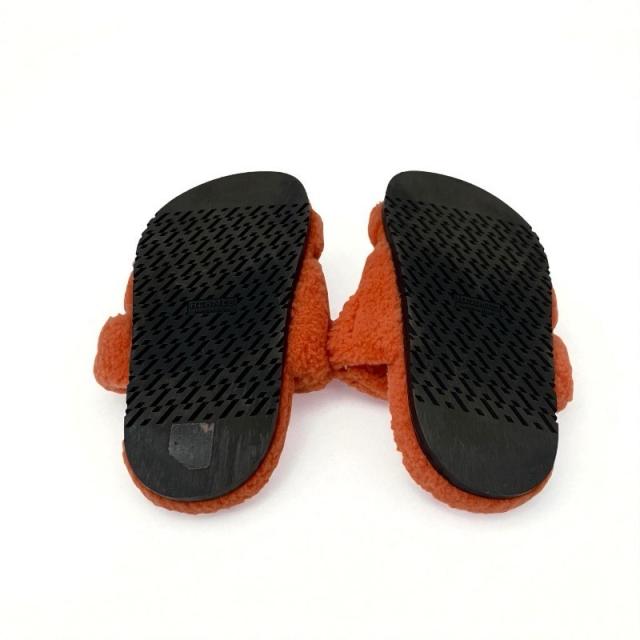エルメス HERMES シプレ サンダル 靴 シューズ ムートン オレンジ